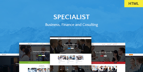 响应式多功能商务金融咨询会计行业企业HTML模板 - Specialist 商务咨询